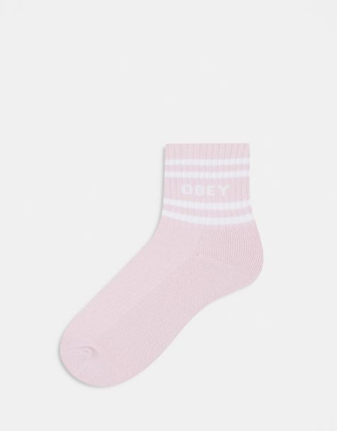 Obey - Coop - Sokken met logo in roze - view 1