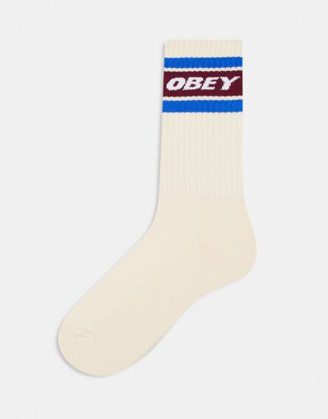 Obey – Cooper – Gräddvita strumpor med logga - view 1