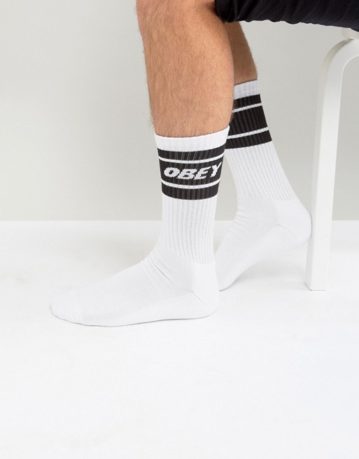 Obey Cooper II Athletic Socks in White
