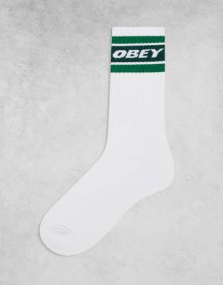 Obey - Cooper - Socken in Weiß mit Logo