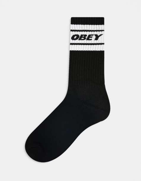 Obey – Cooper – Svarta strumpor med logga - view 1