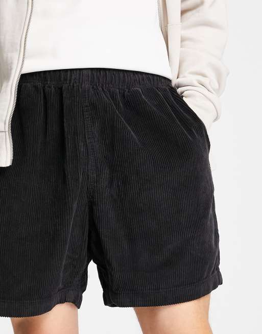 Obey corduroy shorts in black