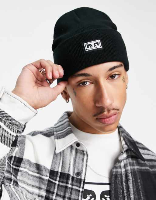 Obey – Czarna czapka beanie z małym motywem oczu
