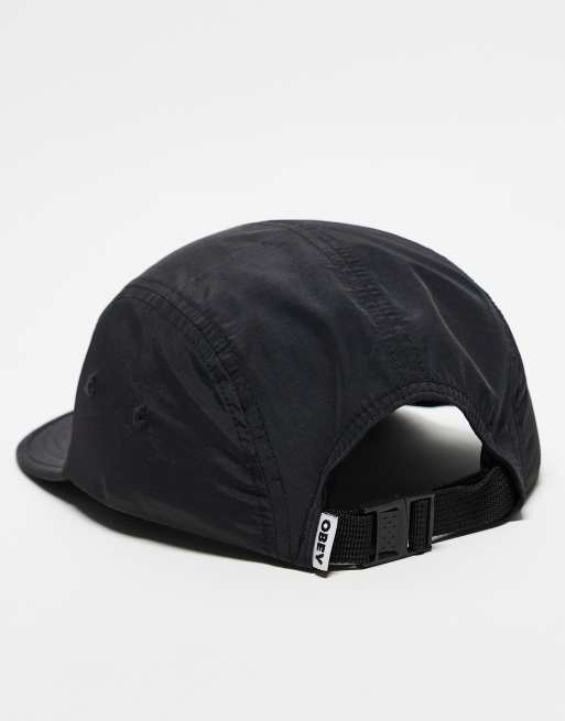 Obey – Czarna nylonowa czapka z daszkiem i dużym logo , 3 z 3