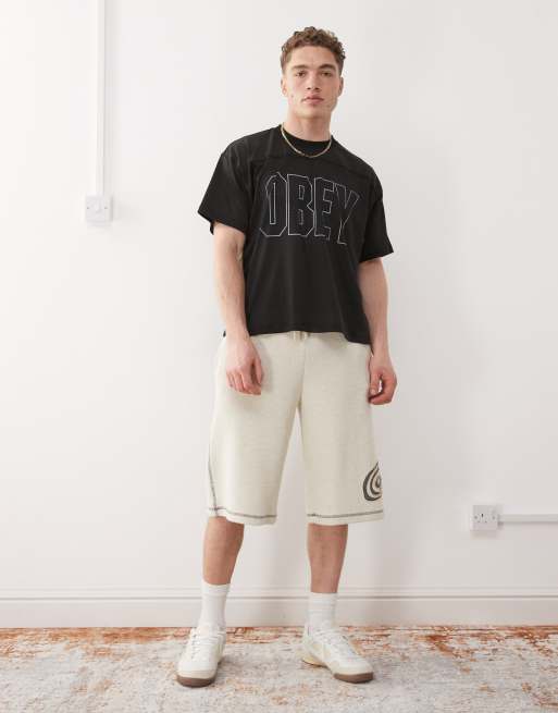 Obey – Czarny T-shirt z dużym logo, 4 z 4