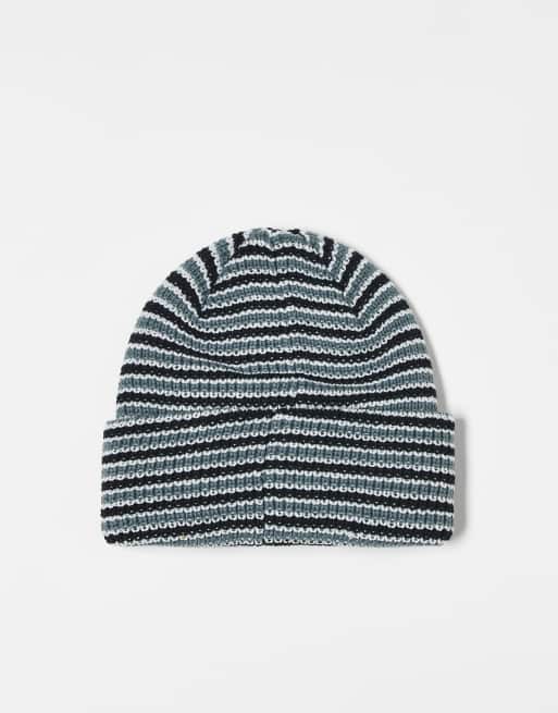 Obey - Davis - Bonnet à rayures - Noir et bleu, 3 de 3