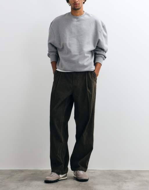 Obey Dean plissierte Cordhose mit lockerem Schnitt in Braun, 2 von 5
