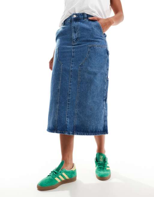 Obey – Denim-Midirock in Mittelblau, 5 von 5