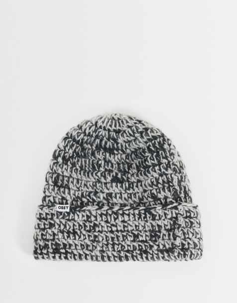 Obey Desmond gestrickte Beanie in Schwarz-Multi - view 1