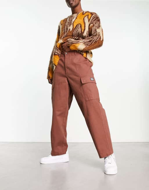 Obey division cargo pants in brown