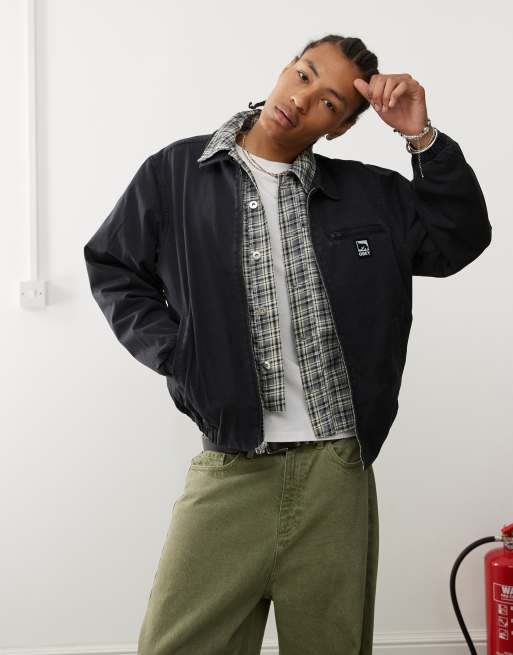 Obey - Division - Sort jakke med blouson-ærmer