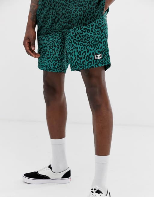 Obey cheap leopard shorts