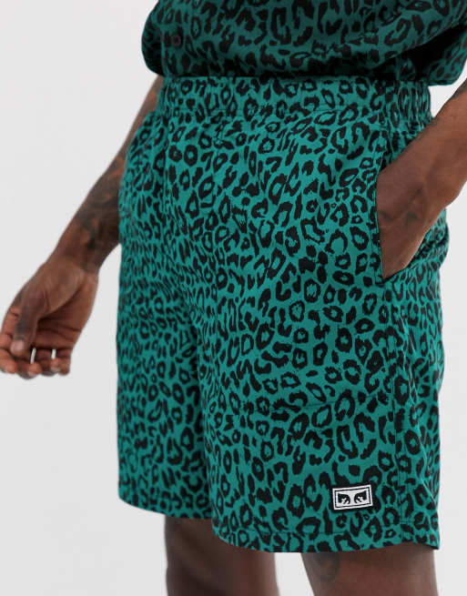 Obey store leopard shorts