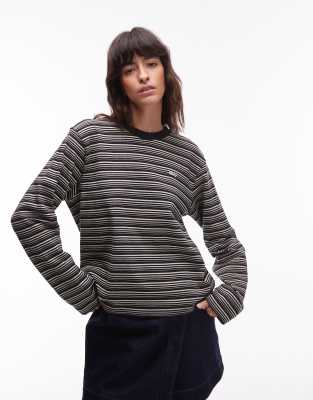 Obey - Dorothy - Langärmliges Shirt in gestreiftem Schwarz