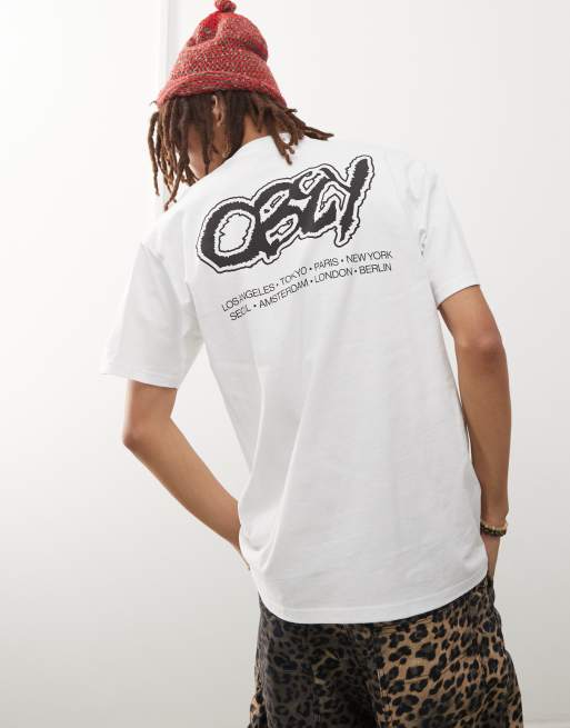 Obey - Draw - T-shirt met grafische print in wit 
