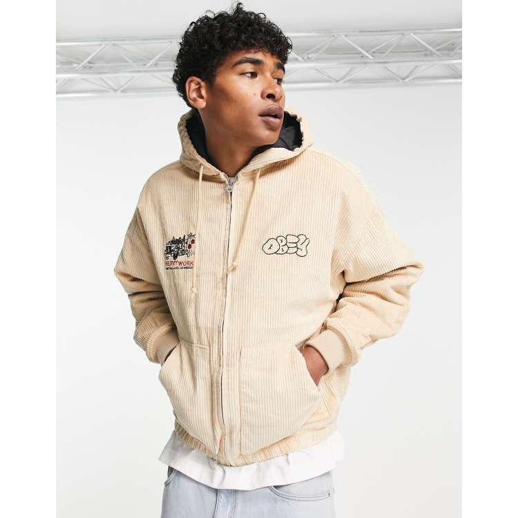 Hooded corduroy outlet jacket