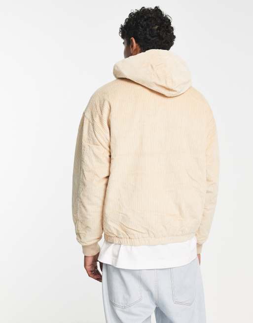 hooded corduroy jacket mens