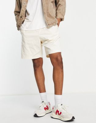 Obey easy carpenter shorts in off white
