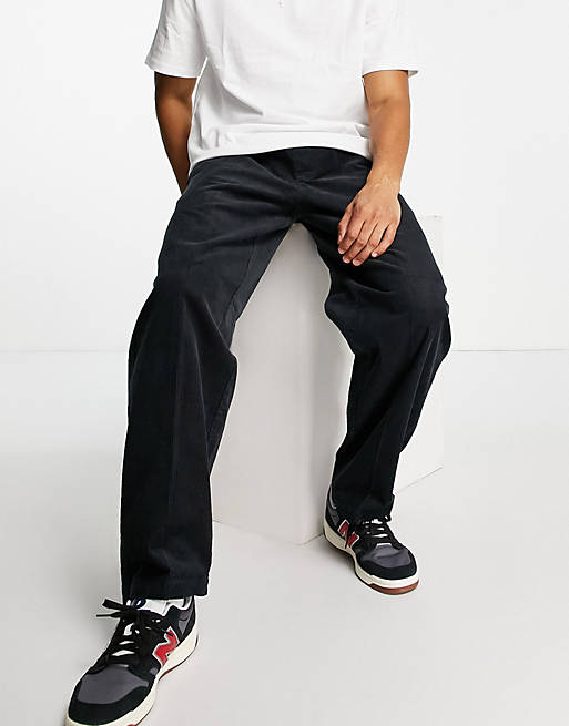 Obey easy cord trousers in black | ASOS