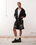 [Obey] Obey easy cosmic dreams mesh shorts in black W38 BLACK