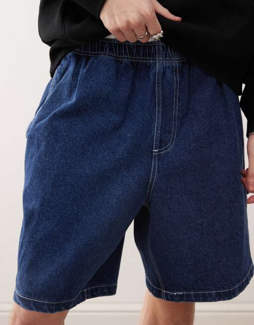 Obey easy denim carpenter short in stone wash indigo | ASOS