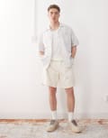 [Obey] Obey Easy denim carpenter shorts in unbleached faded wash-Neutral W38 Beige wash