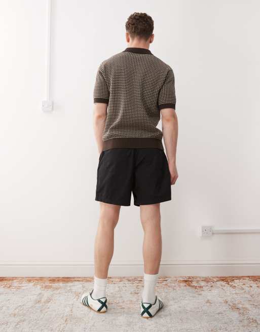 Obey easy gravel trail shorts in black faded wash, 2 of 5