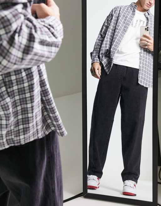 Obey - Easy - Jeans i sort denim med elastiklinning