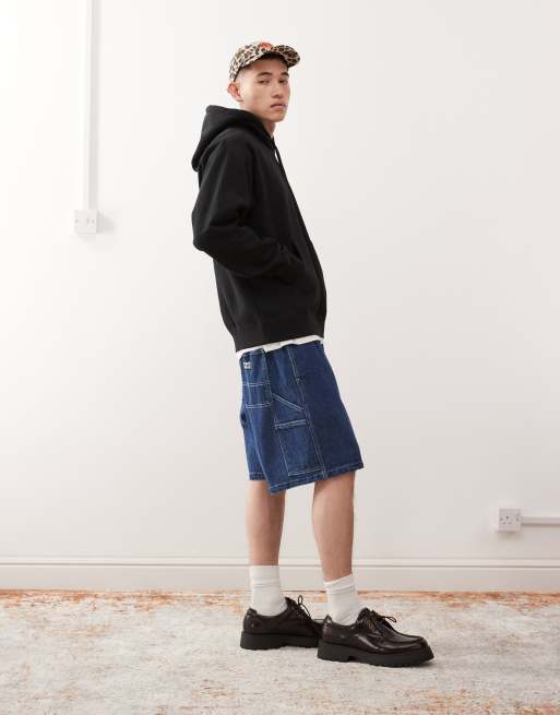 Obey – Easy – Jeansowe szorty typu carpenter w kolorze indygo z efektem sprania