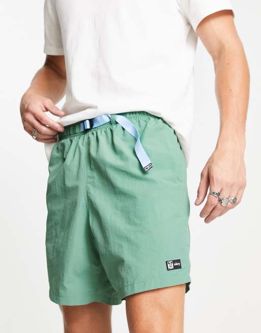 Obey – Easy – Locker geschnittene Shorts in Salbeigrün