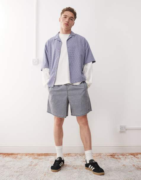 Obey easy pigment cotton nylon shorts in pigment black - view 1