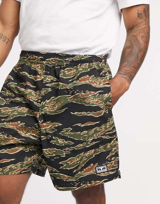 Tiger store camo shorts