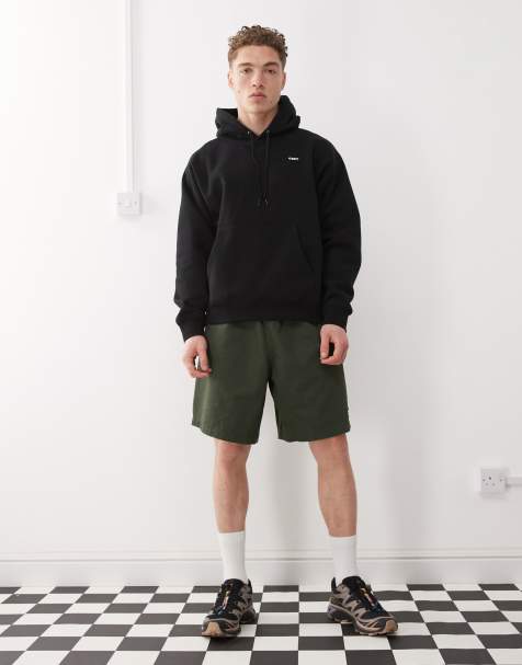 Obey easy relaxed twill short in dark green - view 1