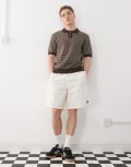 [Obey] Obey easy relaxed twill shorts in off white W38 Off white