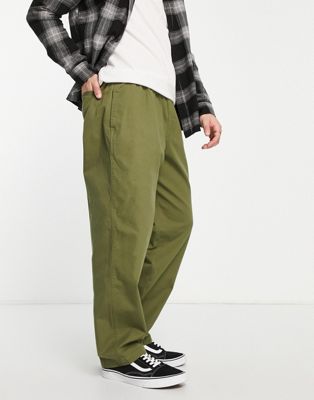 Obey easy twill relaxed pants in khaki