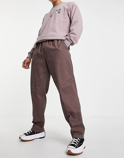 Trousers & Chinos Obey easy twill tapered trousers in purple 