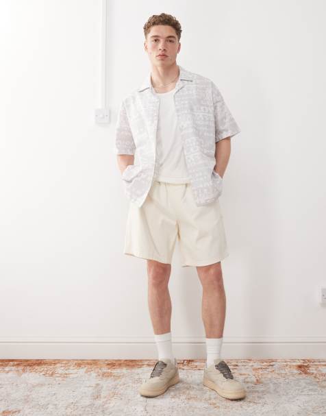 Obey - Easy - Ublegede tømrershorts i denim i falmet vask - view 1