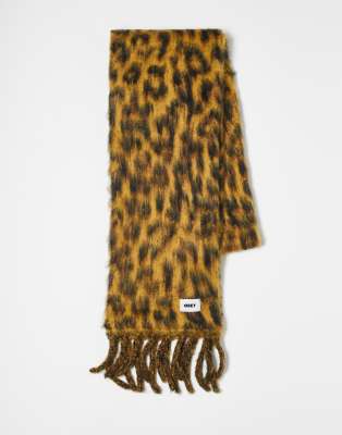 Obey - Écharpe à imprimé léopard-Multicolore