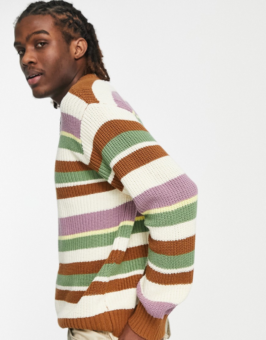 Obey edge knitted jumper in multi