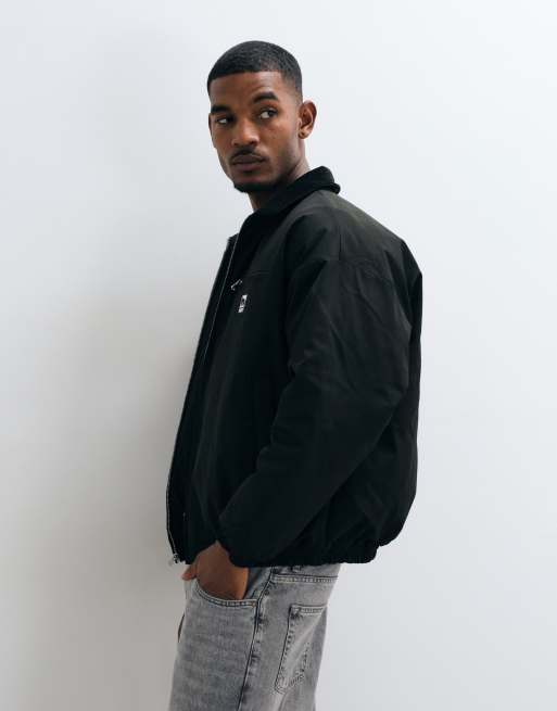 Obey Elysian zip through jacket in black, 4 of 5