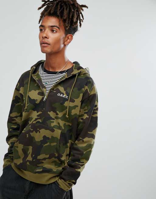 Obey half zip on sale hoodie