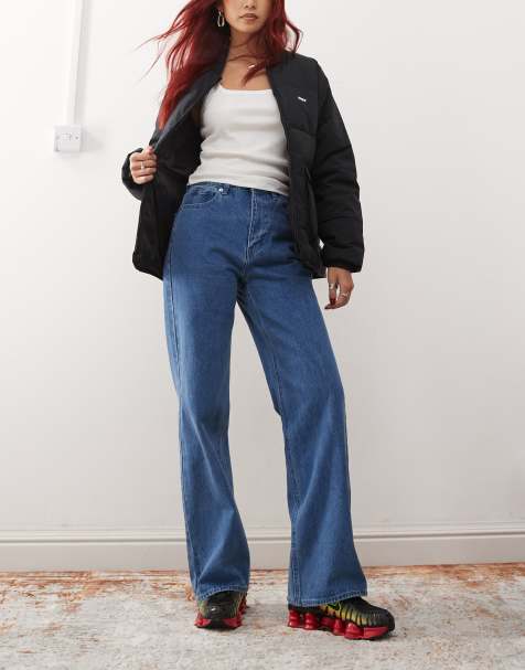 Obey errand highwaisted 5 pocket jeans in light indigo - view 1