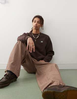Obey Obey established eyes logo sweatshirt in brown