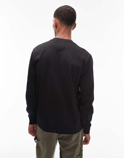 Obey established works bold long sleeve t-shirt in black, 3 of 5