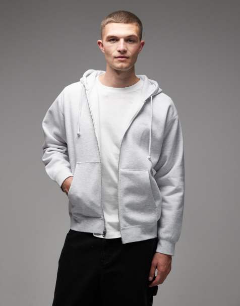 Obey – Established Works Bold – Zapinana na zamek jasnoszara bluza z kapturem - view 1