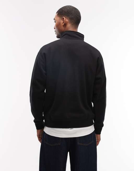 Obey – Established Works – Svart sweatshirt med kort dragkedja, 3 av 5