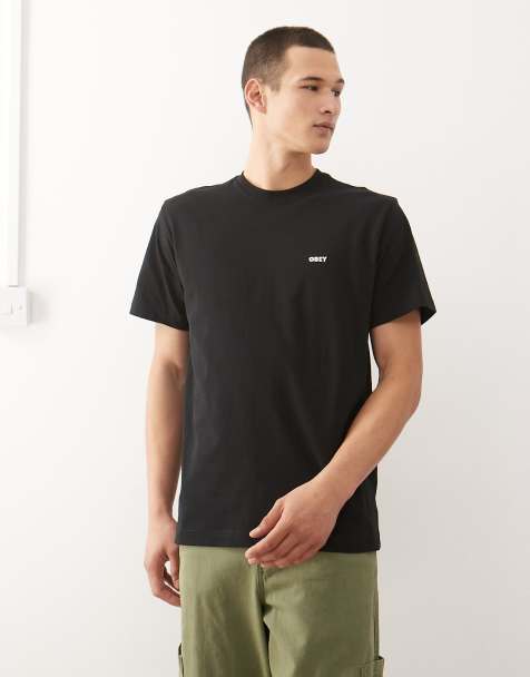 Obey – Established Works – Svart t-shirt med logga i fetstil - view 1