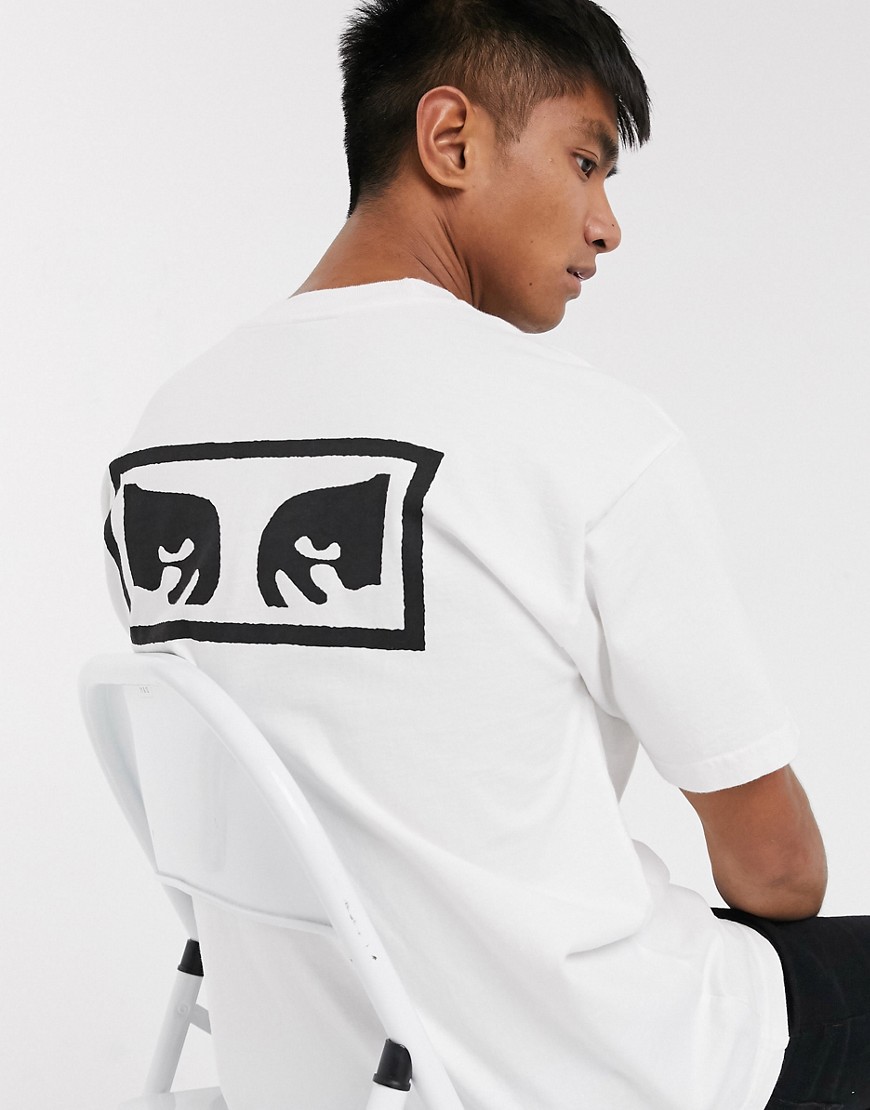 Obey - Eyes 3 - T-shirt in pesante tessuto bianco