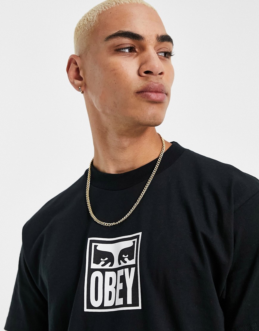 Eyes Icon - T-shirt nera-Nero - Obey T-shirt donna  - immagine2