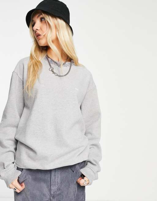 Obey - Felpa oversize con logo e dettaglio sul collo